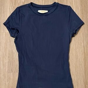 Qinsen Navy Short Sleeve Tee